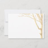Rustic Simple Tree Wedding Menu Keuze RSVP-kaart (Achterkant)