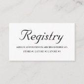 Rustic Simple Wedding Registry Enclosure Card Informatiekaartje (Voorkant)