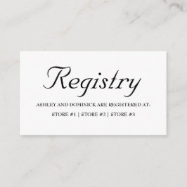 Rustic Simple Wedding Registry Enclosure Card Informatiekaartje