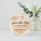 Rustic Simple Wood Barn No photoWedding Save The Date (Staand voorkant)