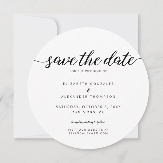 Rustic Simple Wood Barn No photoWedding Save The Date (Achterkant)