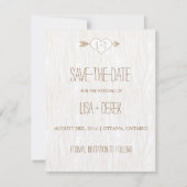 Rustic Simple Woodgrain slaat de datum op Save The Date (Voorkant)