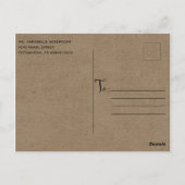 Rustic Simply Kraft Bridal Shower Briefkaart (Achterkant)