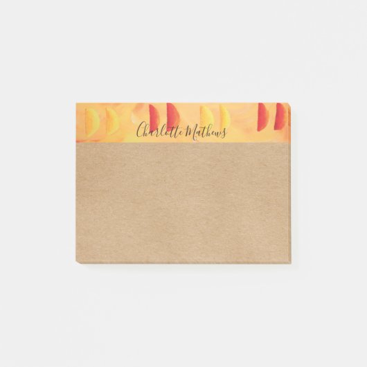 Rustic Sinaasappel en Citroenen Citrus Persoonlijk Post-it® Notes (Voorkant)