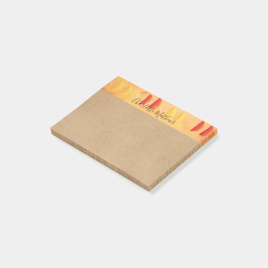 Rustic Sinaasappel en Citroenen Citrus Persoonlijk Post-it® Notes (Schuin)