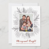 Rustic Sketch Vrolijk en Helder Kerstfoto Auto (Voorkant)