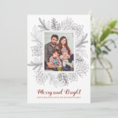 Rustic Sketch Vrolijk en Helder Kerstfoto Auto (Staand voorkant)