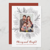 Rustic Sketch Vrolijk en Helder Kerstfoto Auto (Voorkant / Achterkant)