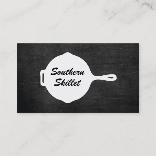 RUSTIC SKILLET LOGO voor RESTAURANTS, CATERING I Visitekaartje (Voorkant)