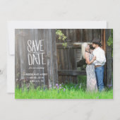 Rustic slaat de datum op save the date (Voorkant)