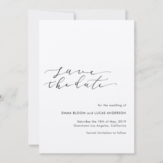 Rustic slaat de datum op save the date (Voorkant)