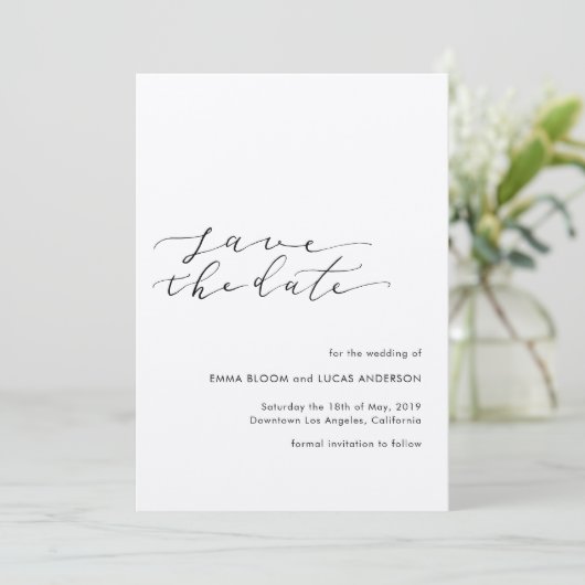 Rustic slaat de datum op save the date (Staand voorkant)