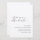 Rustic slaat de datum op save the date (Voorkant / Achterkant)