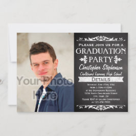 Rustic Slate  Custom Graduparty foto Kaart