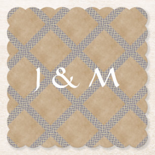 Rustic Slate Grey wegwerptafel Kartonnen Onderzetters