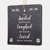 Rustic Slate Herdenking Quote Keepslag Memorial Keramisch Ornament (Links)