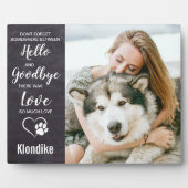 Rustic Slate Pet Loss Dog Foto Memorial Keepslag Fotoplaat (Voorkant)