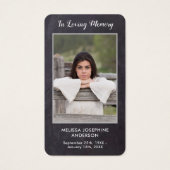 Rustic Slate Photo Sympathie Funeral Prayer Kaart (Voorkant)