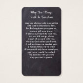 Rustic Slate Photo Sympathie Funeral Prayer Kaart (Achterkant)