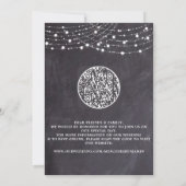 Rustic Slate String Lights County QR Code Weddensc Kaart (Achterkant)