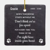 Rustic Slate Sympathie Quote Keepslag Memorial Keramisch Ornament (Achterkant)