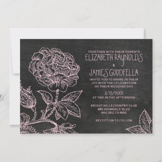 Rustic Slate Wedding Invitations Kaart (Voorkant)
