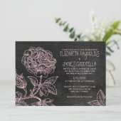 Rustic Slate Wedding Invitations Kaart (Staand voorkant)