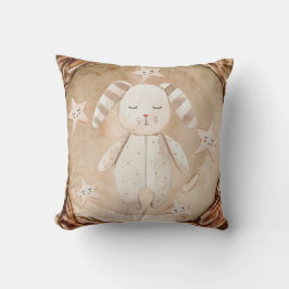 Rustic Sleeping Bunny Rabbit Stars Nursery Kussen