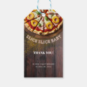 Rustic Slice Pizza Baby shower Cadeaulabel (Voorkant)