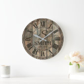 Rustic Smith Family wall Clock | Farmhouse Decor  Grote Klok (Huis)
