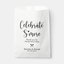 Rustic S'more Love Wedding Favor Bag