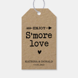 Rustic S'more Love Wedding Gift Labels Cadeaulabel