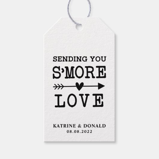 Rustic S'more Love Wedding Gift Labels Cadeaulabel (Voorkant)