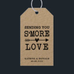 Rustic S'more Love Wedding Gift Labels Cadeaulabel<br><div class="desc">S'more Love Country Wedding. Voeg een leuke kleur en unieke stijl toe aan je bruiloft of vrijgezellenfeest. Een vrijgezellenfeest-gunsttas is een geweldige aanvulling op partijplanning. Deze unieke tassen zullen gemakkelijk als geschenk worden gebruikt en kunnen als een mooie decoratie dienen op je trouwreceptie of vrijgezellenfeest. Het perfecte hoopje voor je...</div>
