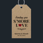Rustic S'more Love Wedding Gift Labels Cadeaulabel<br><div class="desc">S'more Love Country Wedding. Voeg een leuke kleur en unieke stijl toe aan je bruiloft of vrijgezellenfeest. Een vrijgezellenfeest-gunsttas is een geweldige aanvulling op partijplanning. Deze unieke tassen zullen gemakkelijk als geschenk worden gebruikt en kunnen als een mooie decoratie dienen op je trouwreceptie of vrijgezellenfeest. Het perfecte hoopje voor je...</div>