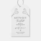 Rustic S'mores Wedding Favor Label Marshmallows Cadeaulabel (Voorkant)
