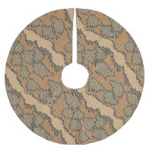 Rustic Snake Skin Camo Pattern Beige Brown Grey Kerstboom Rok (Voorkant)