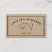 RUSTIC-snijddiagram slagerswinkel Visitekaartje (Voorkant)