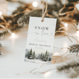Rustic Snow In Love Vrijgezellenfeest voor Label Cadeaulabel