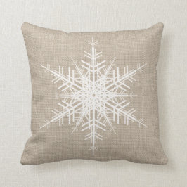 Rustic Snowflake Holiday Cushion Kussen