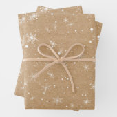 Rustic Snowflake Pattern - Holiday Kraft Inpakpapier Vel (In situ)