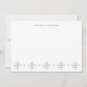 Rustic Snowflake Persoonlijke briefkaart voor schr (Voorkant)