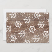 Rustic Snowflake Woodland Animals Baby shower Kaart (Achterkant)