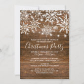 Rustic Snowflakes Business Company kerst Kaart (Voorkant)