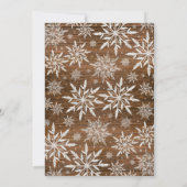 Rustic Snowflakes Business Company kerst Kaart (Achterkant)