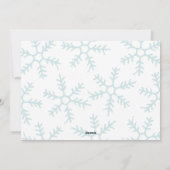 Rustic Snowflakes Elegant kerstfoto | Blauw Feestdagenkaart (Achterkant)