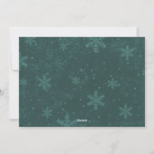 Rustic Snowflakes Merry en Bright Green | Foto Feestdagenkaart (Achterkant)