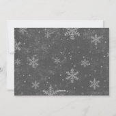 Rustic Snowflakes Merry en Bright Grey | Foto Feestdagenkaart (Achterkant)