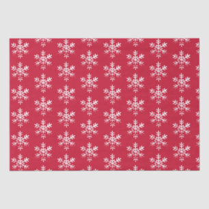 Rustic Snowflakes Red Tissuepapier