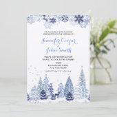 Rustic Snowflakes Winter Marriage Kaart (Staand voorkant)